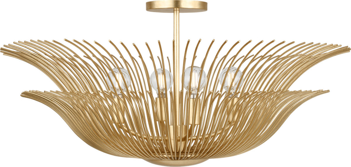 Visual Comfort Studio Collection LXF1024GD Dorelle Flush Mount in Gild