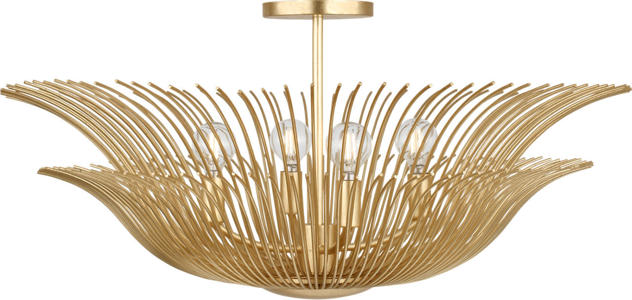 Collection Studio Visual Comfort LXF1024GD Dorelle Plafonnier en or