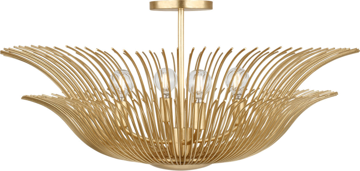 Visual Comfort Studio Collection LXF1024GD Dorelle Flush Mount in Gild