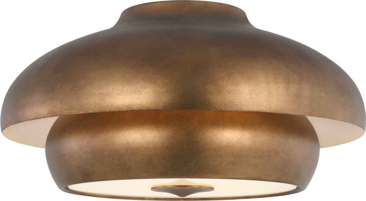 Visual Comfort Studio Collection LXF1031VGD Solene Flush Mount in Vintage Gild