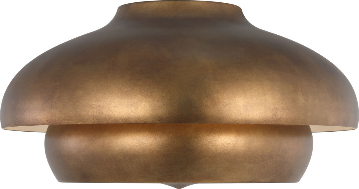 Visual Comfort Studio Collection LXF1031VGD Solene Flush Mount in Vintage Gild