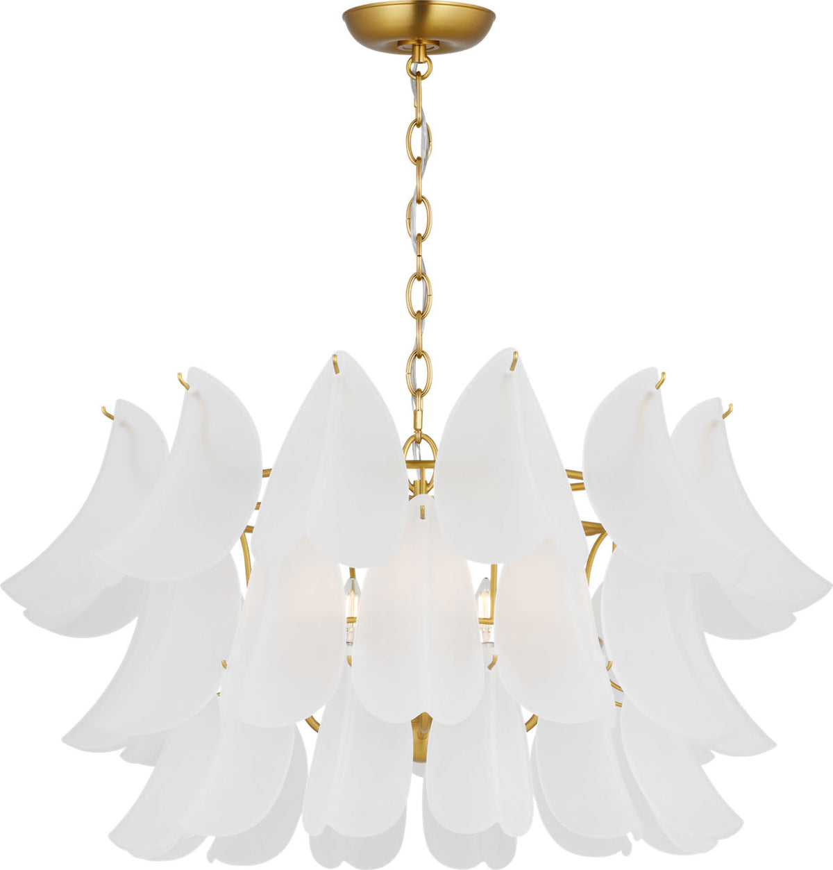 Visual Comfort Studio Collection CC1825BBS Chloe Chandelier in Burnished Brass