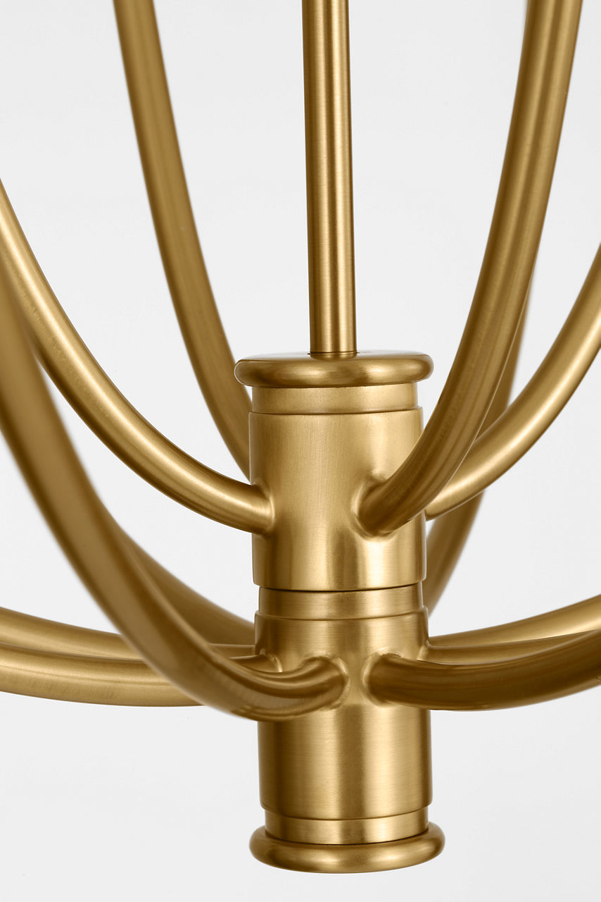 Visual Comfort Studio Collection CC18312BBS Marina Chandelier in Burnished Brass