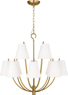 Collection Studio Visual Comfort CC18312BBS Marina Suspendu en laiton bruni