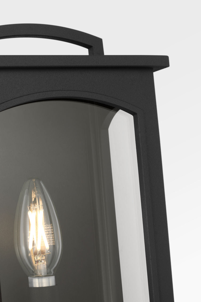 Lanterne d'extérieur Modesto CO1551TXB de la collection Visual Comfort Studio, en noir texturé