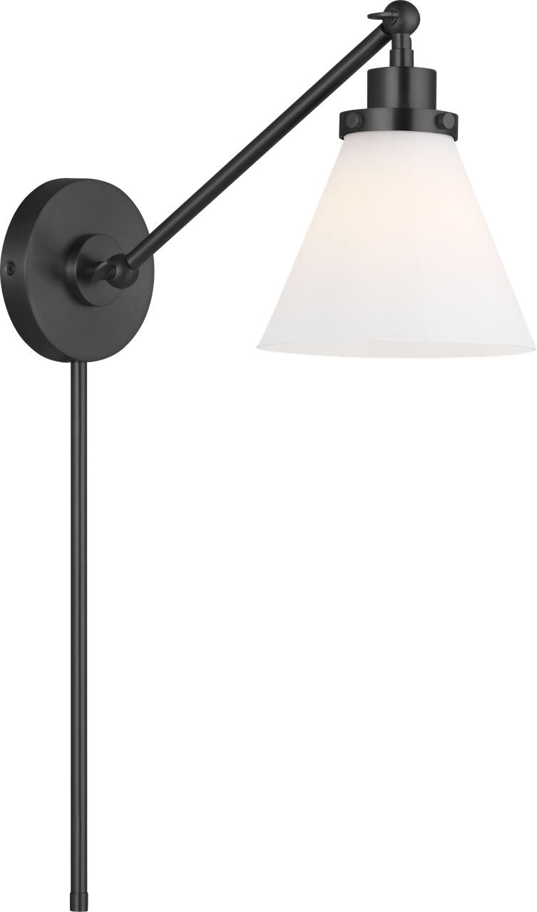 Visual Comfort Studio Collection CW1121MBKMG Wellfleet Sconce in Midnight Black