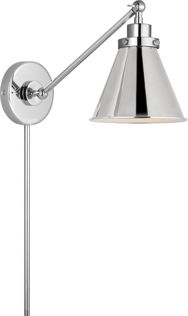 Visual Comfort Studio Collection CW1121PN Wellfleet Sconce in Polished Nickel