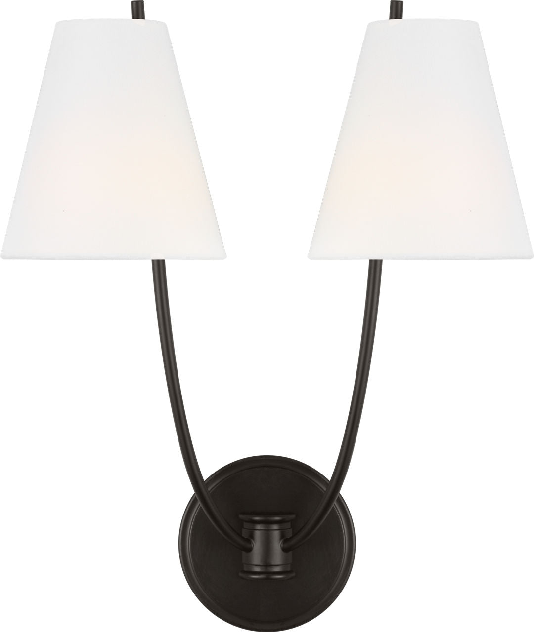 Visual Comfort Studio Collection CW1422AI Marina Double Sconce in Aged Iron
