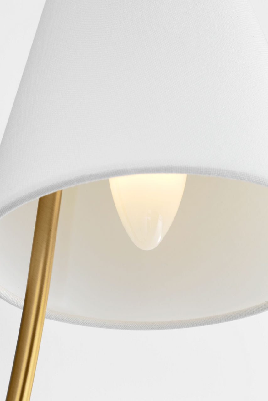 Visual Comfort Studio Collection CW1422BBS Marina Double Sconce in Burnished Brass