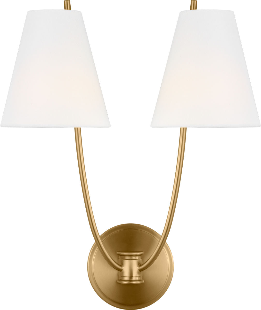 Visual Comfort Studio Collection CW1422BBS Marina Double Sconce in Burnished Brass