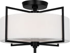 Visual Comfort Studio Collection CF1122AI Perno Semi-Flush Mount in Aged Iron
