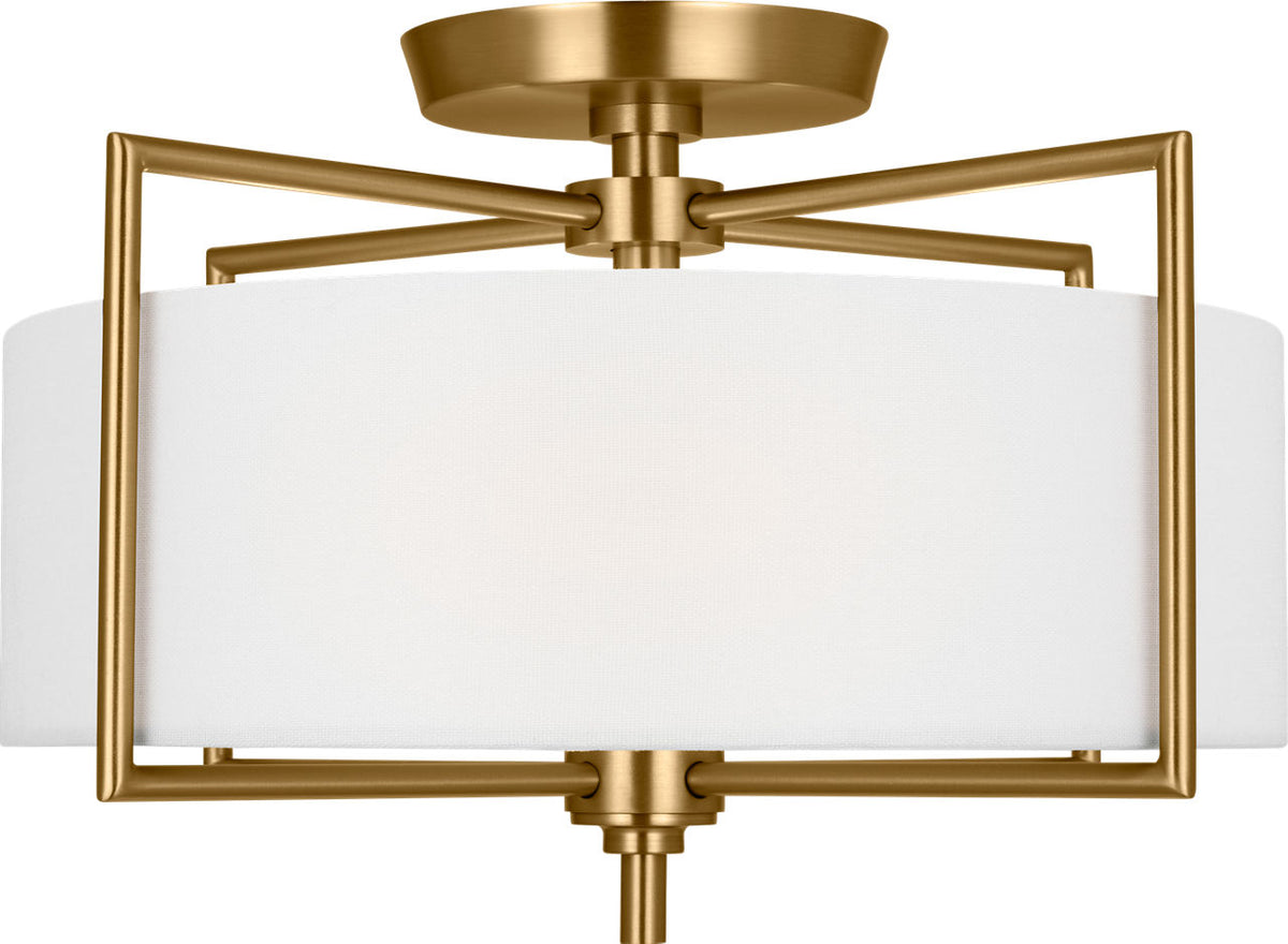 Collection Studio Visual Comfort CF1122BBS Perno Semi-Plafonnier en laiton bruni
