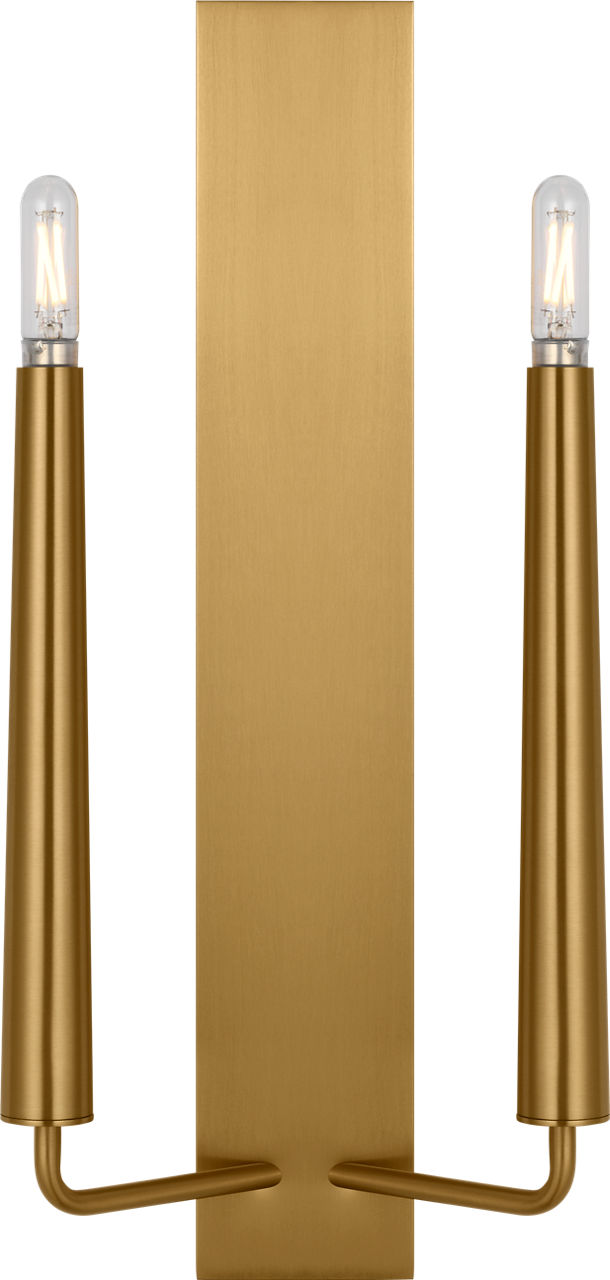 Applique double Lois EW1252BBS de la collection Visual Comfort Studio, en laiton bruni