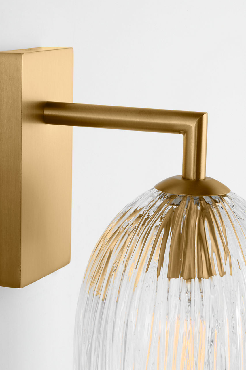 Visual Comfort Studio Collection HW1001BBS Serafina Sconce in Burnished Brass