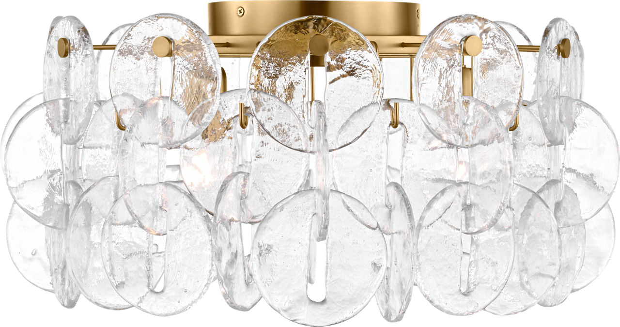 Visual Comfort Studio Collection KSF1113BBS Candace Flush Mount in Burnished Brass