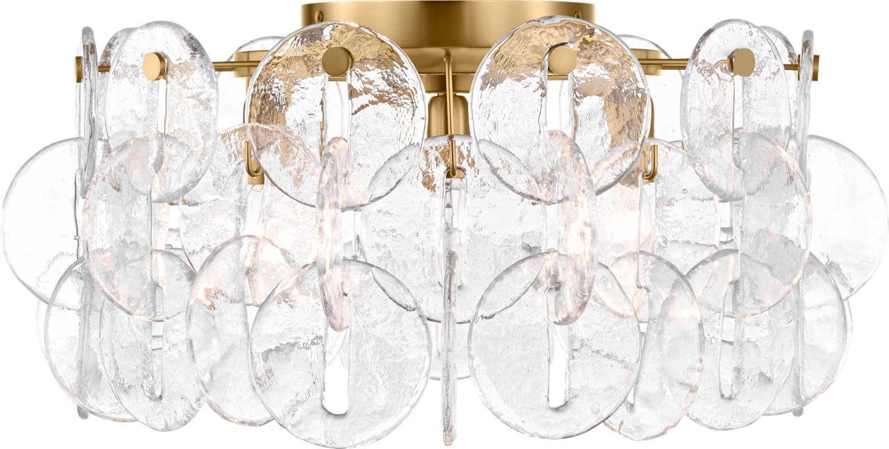Visual Comfort Studio Collection KSF1113BBS Candace Flush Mount in Burnished Brass