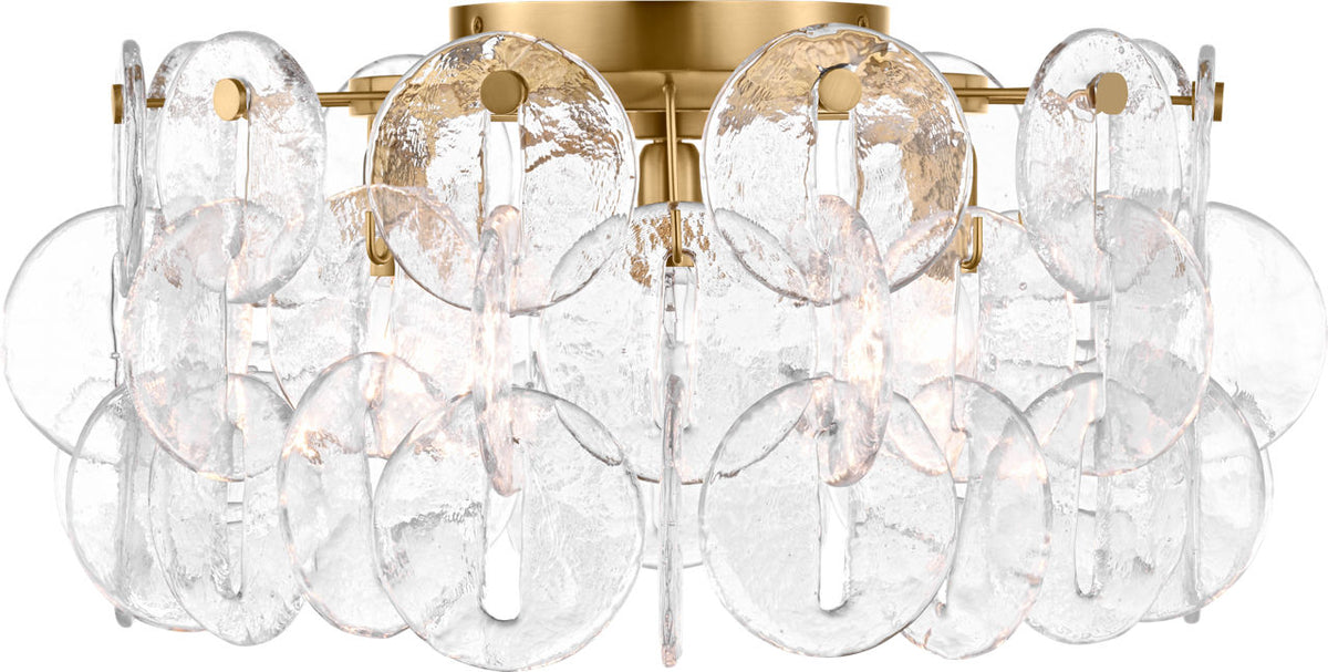 Visual Comfort Studio Collection KSF1113BBS Candace Flush Mount in Burnished Brass