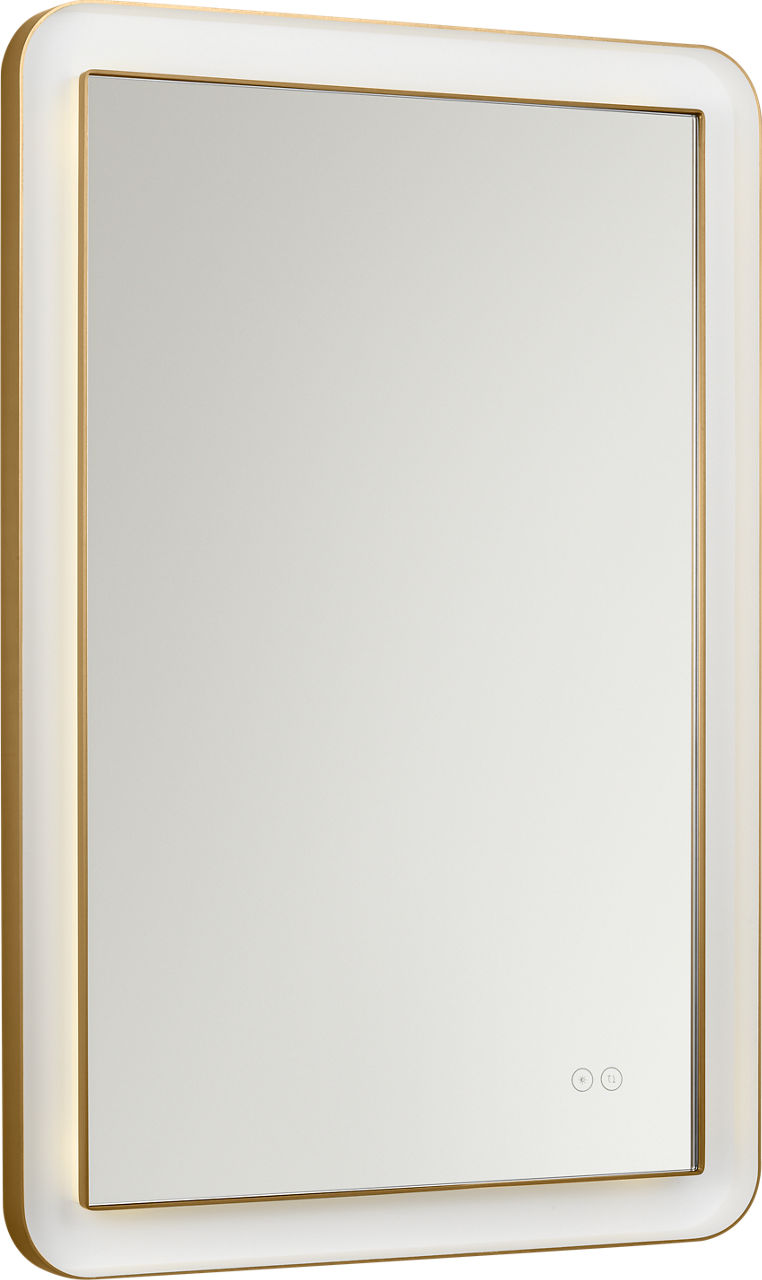 Visual Comfort Studio Collection KSMRIL106BBS Chopin Rectangular Illuminated Mirror in Burnished Brass