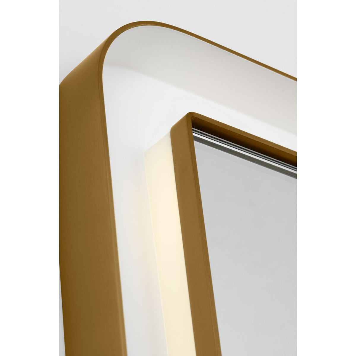 Visual Comfort Studio Collection KSMRIL106BBS Chopin Rectangular Illuminated Mirror in Burnished Brass