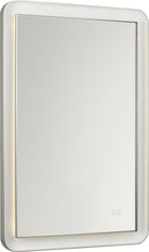 Collection Visual Comfort Studio KSMRIL106PN Miroir rectangulaire lumineux Chopin en nickel poli