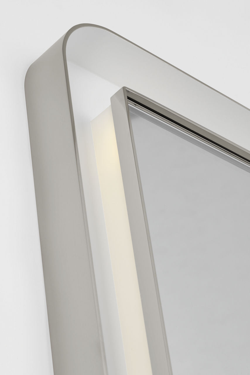 Visual Comfort Studio Collection KSMRIL106PN Chopin Rectangular Illuminated Mirror in Polished Nickel