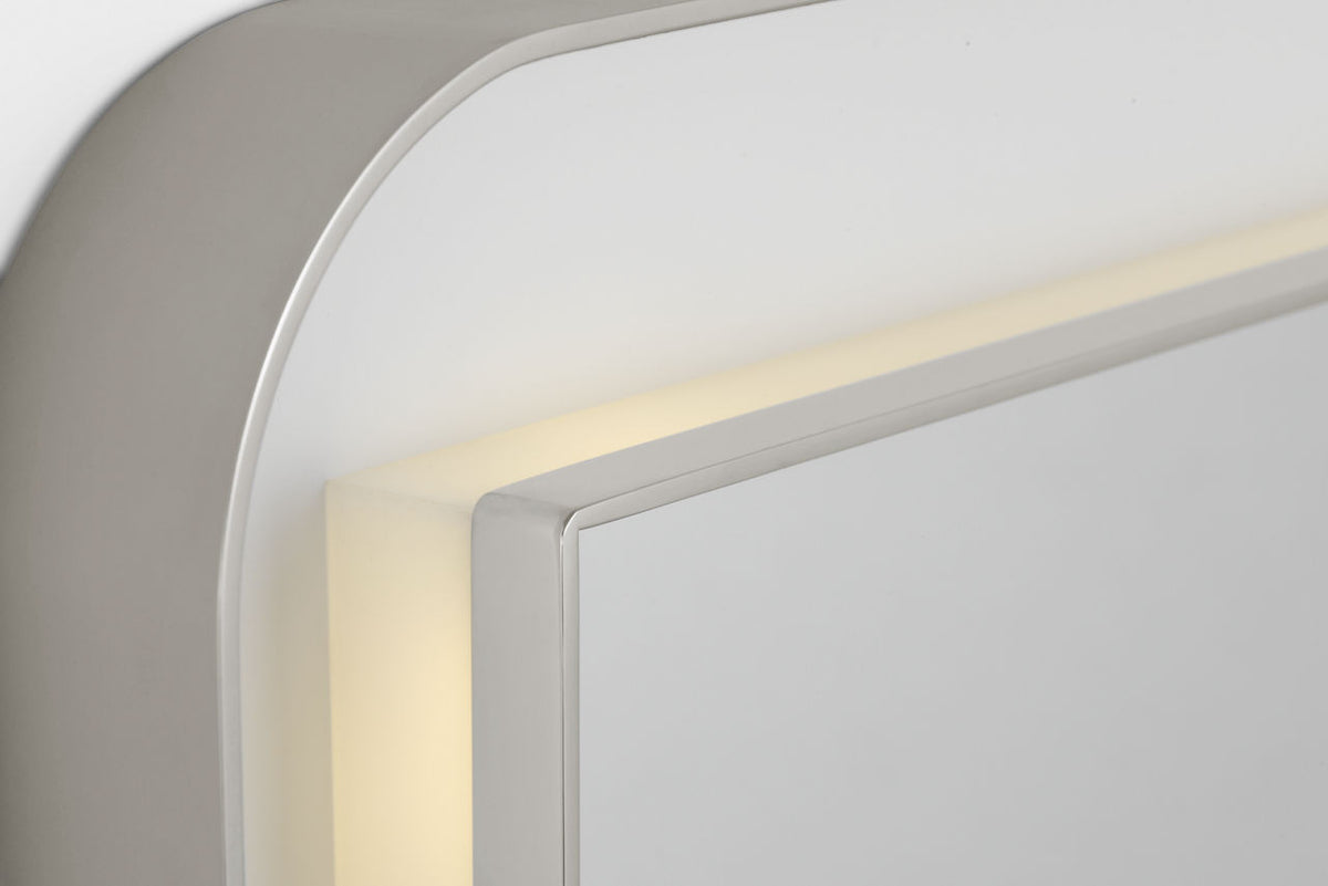 Visual Comfort Studio Collection KSMRIL106PN Chopin Rectangular Illuminated Mirror in Polished Nickel