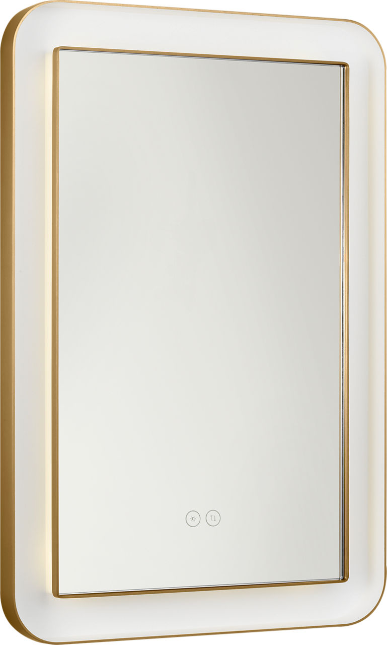 Visual Comfort Studio Collection KSMRIL107BBS Chopin Rectangular Illuminated Mirror in Burnished Brass