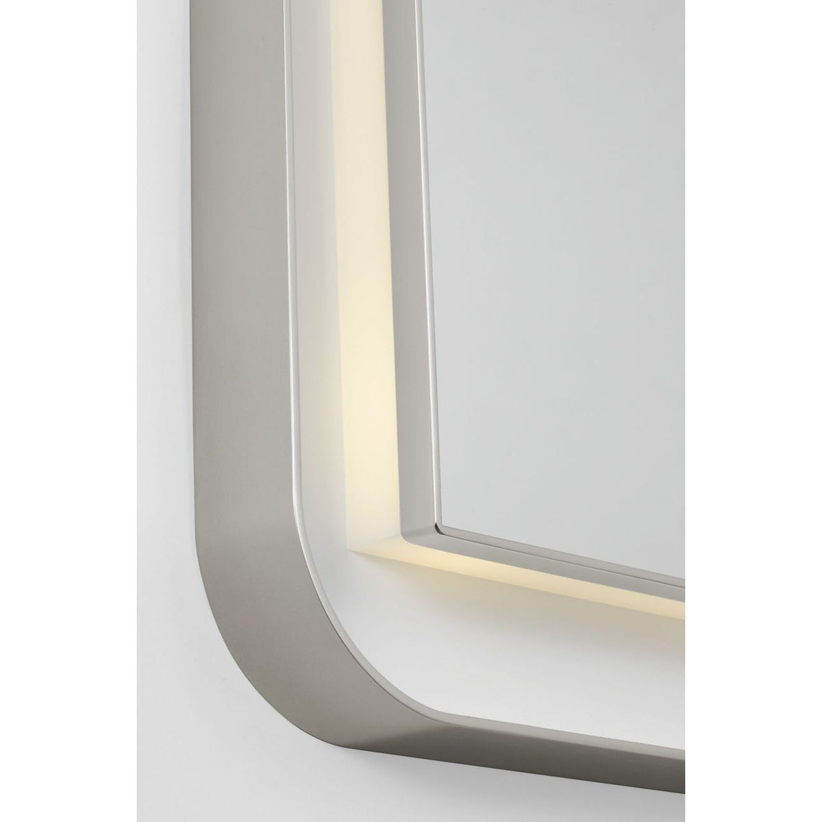 Visual Comfort Studio Collection KSMRIL107PN Chopin Rectangular Illuminated Mirror in Polished Nickel