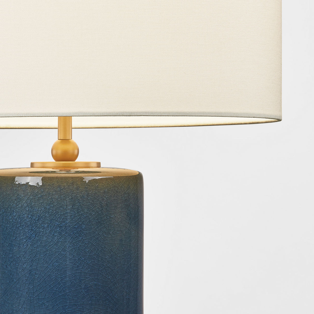 Visual Comfort Studio Collection KST1241DOC Lauren Table Lamp in Deep Ocean Crackle