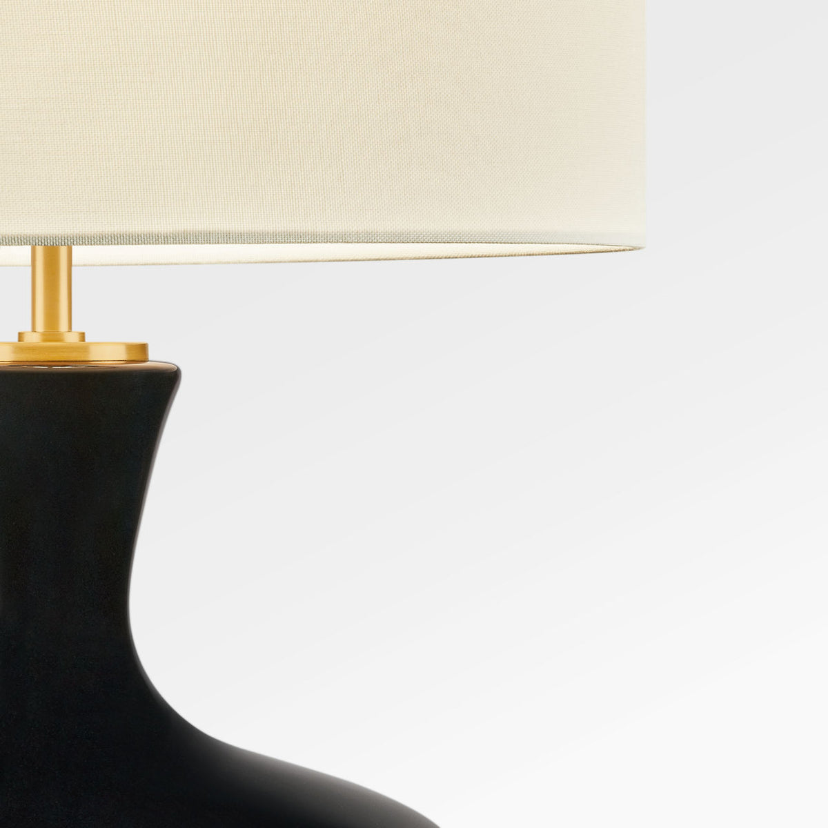 Collection Studio Visual Comfort KST1251CBK Ambre Lampe de table en céramique noire