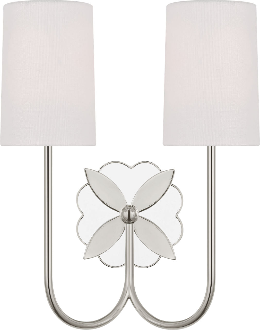 Visual Comfort Studio Collection KSW1192PN Spencer Double Sconce in Polished Nickel