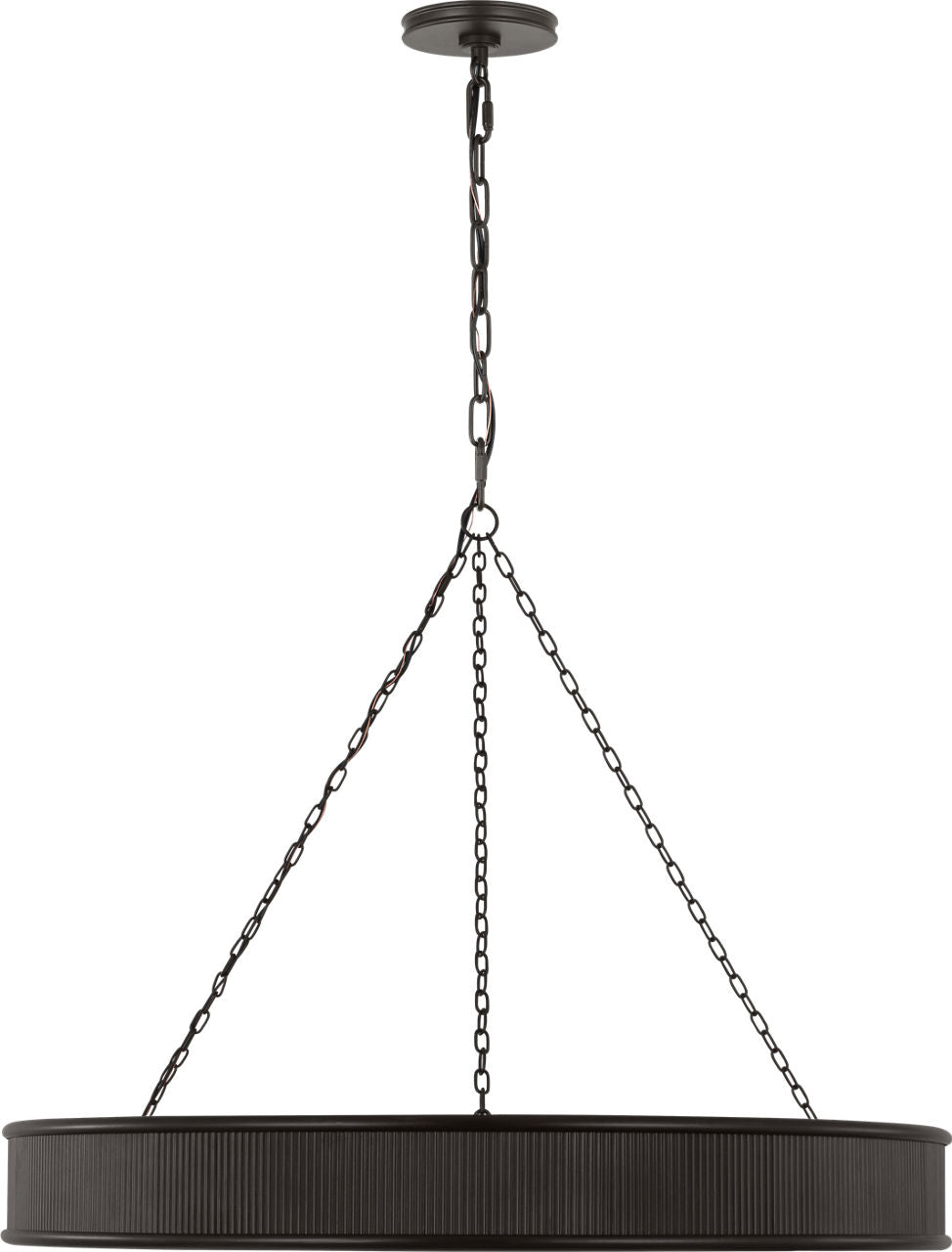 Visual Comfort Studio Collection PCC10110AI Ritz Chandelier in Aged Iron