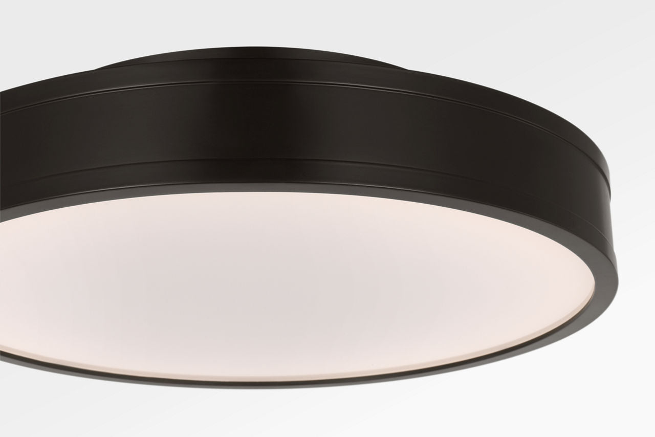 Visual Comfort Studio Collection PCF1041AI Dupont Round Semi-Flush Mount in Aged Iron