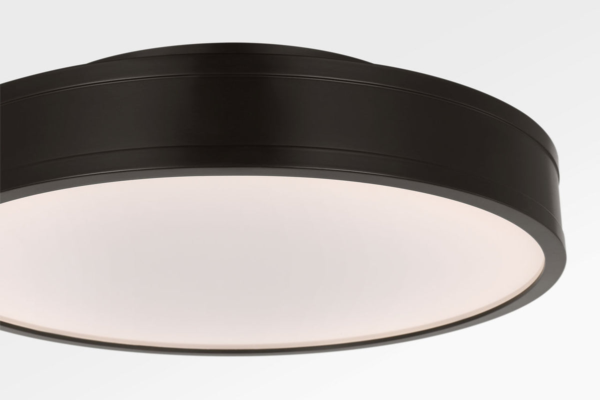 Visual Comfort Studio Collection PCF1041AI Dupont Round Semi-Flush Mount in Aged Iron