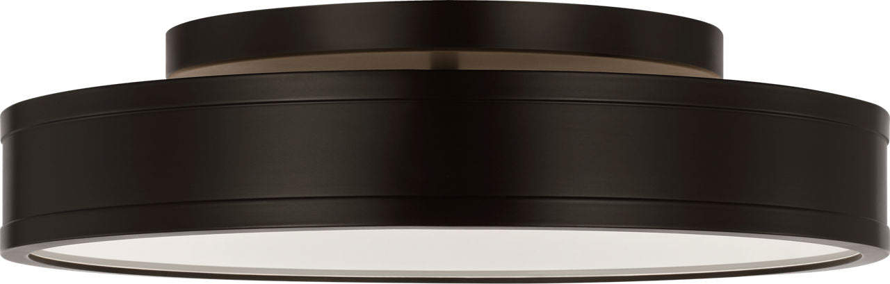 Visual Comfort Studio Collection PCF1041AI Dupont Round Semi-Flush Mount in Aged Iron