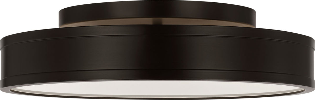 Visual Comfort Studio Collection PCF1041AI Dupont Round Semi-Flush Mount in Aged Iron