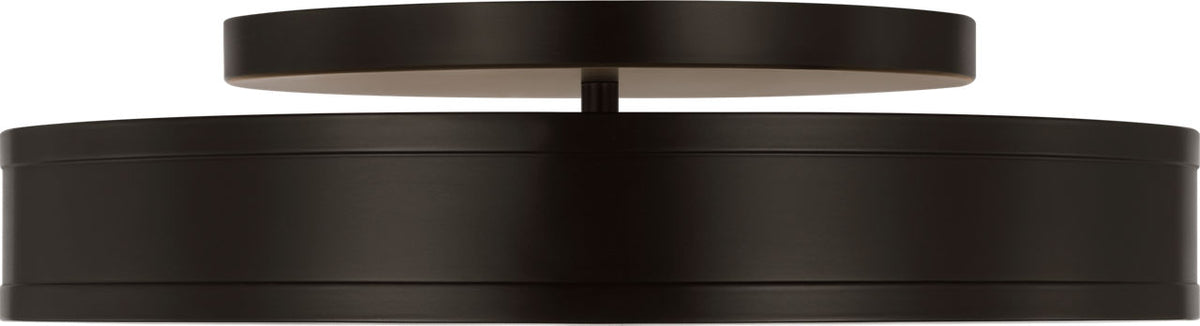 Visual Comfort Studio Collection PCF1041AI Dupont Round Semi-Flush Mount in Aged Iron