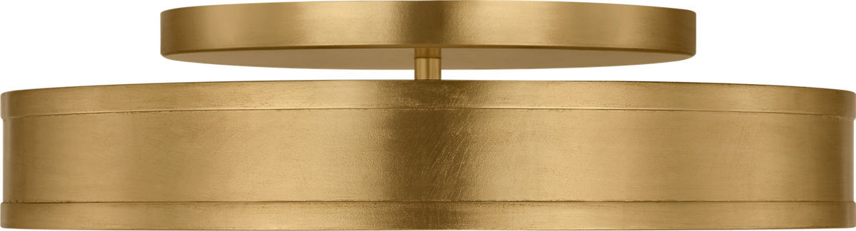 Visual Comfort Studio Collection PCF1041GD Dupont Round Semi-Flush Mount in Gild