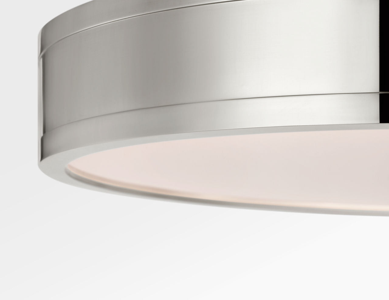 Visual Comfort Studio Collection PCF1041PN Dupont Round Semi-Flush Mount in Polished Nickel