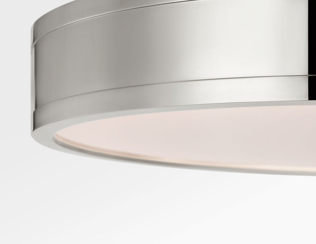 Visual Comfort Studio Collection PCF1041PN Dupont Round Semi-Flush Mount in Polished Nickel