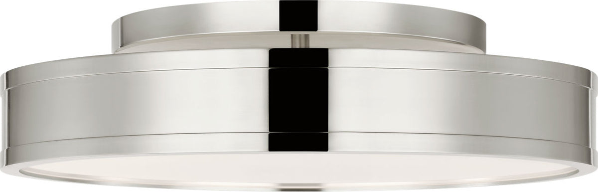 Visual Comfort Studio Collection PCF1041PN Dupont Round Semi-Flush Mount in Polished Nickel