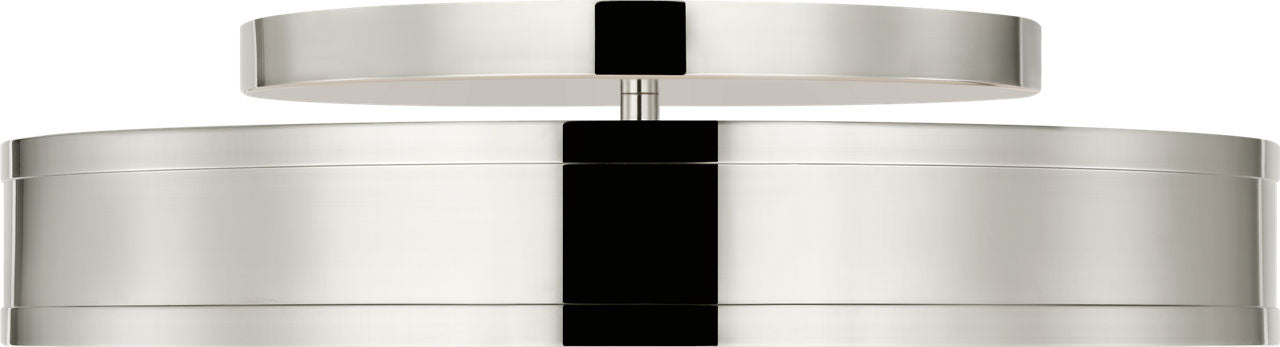 Visual Comfort Studio Collection PCF1041PN Dupont Round Semi-Flush Mount in Polished Nickel