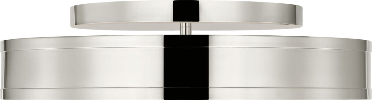 Visual Comfort Studio Collection PCF1041PN Dupont Round Semi-Flush Mount in Polished Nickel