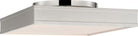 Visual Comfort Studio Collection PCF1061PN Dupont Square Semi-Flush Mount in Polished Nickel