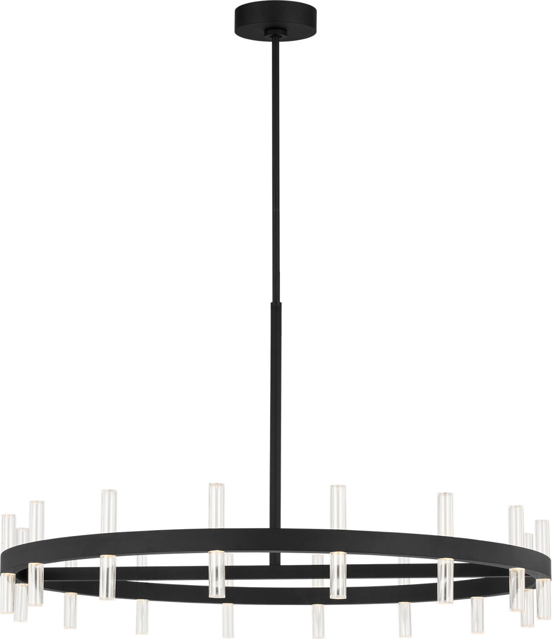 Visual Comfort Studio Collection SLC11032MBK Silas Chandelier in Midnight Black