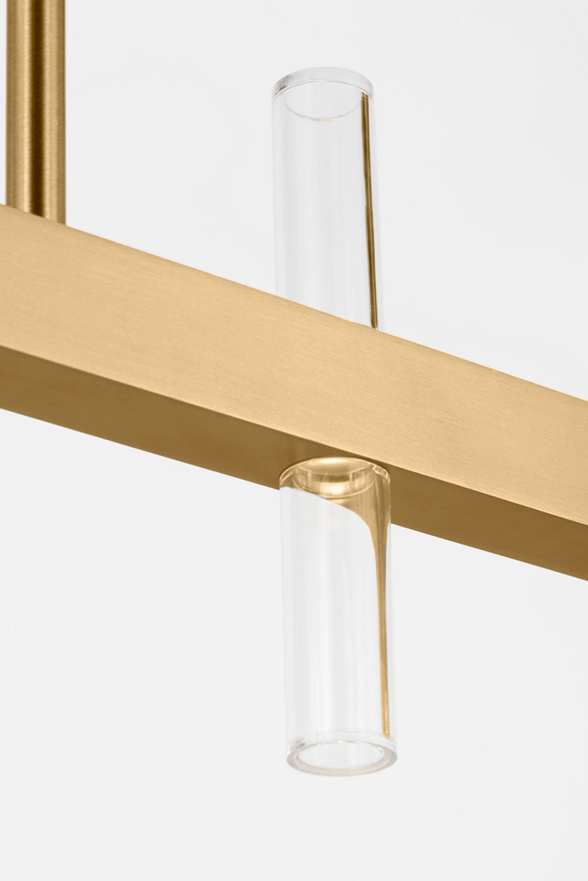 Visual Comfort Studio Collection SLC11120BBS Silas Linear Chandelier in Burnished Brass