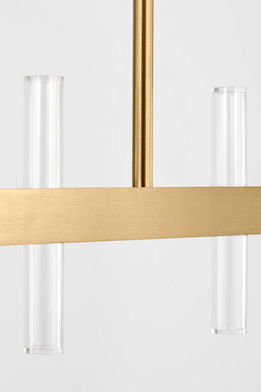 Visual Comfort Studio Collection SLC11120BBS Silas Linear Chandelier in Burnished Brass