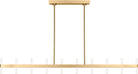 Visual Comfort Studio Collection SLC11120BBS Silas Linear Chandelier in Burnished Brass