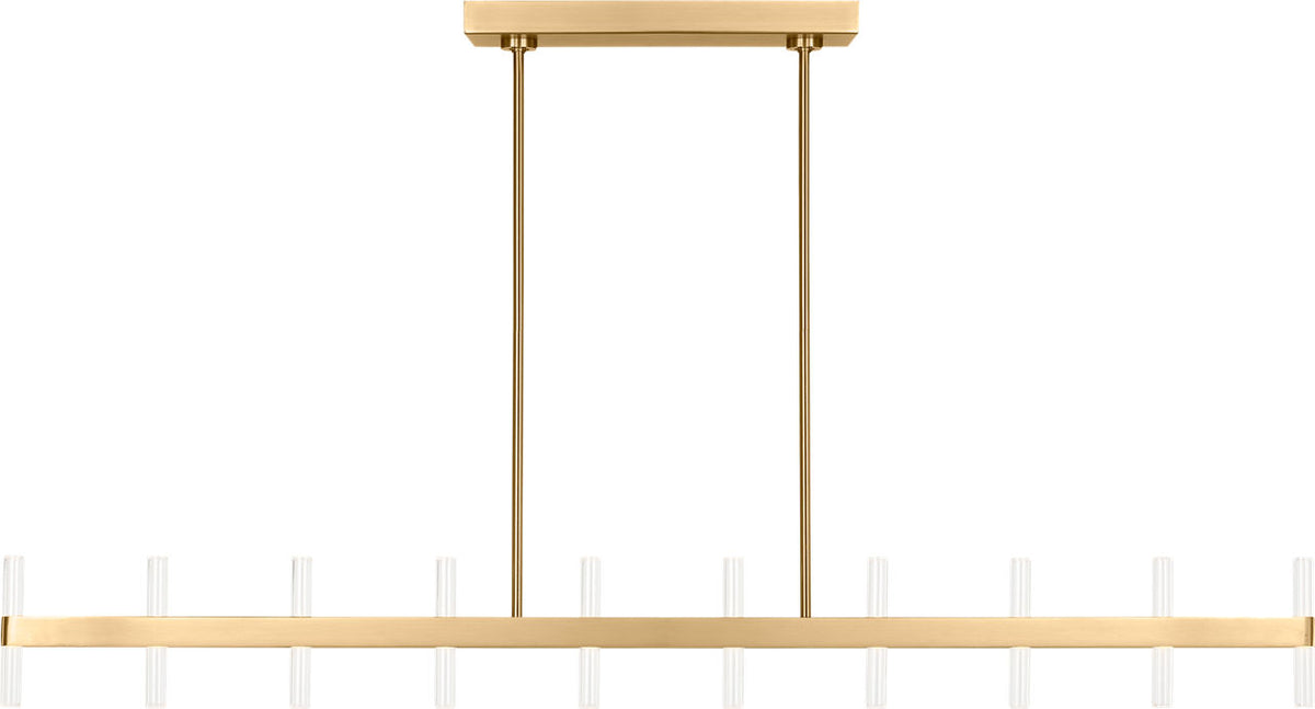 Visual Comfort Studio Collection SLC11120BBS Silas Linear Chandelier in Burnished Brass