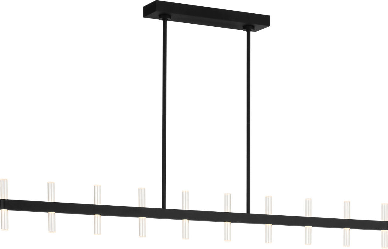Visual Comfort Studio Collection SLC11120MBK Silas Linear Chandelier in Midnight Black